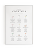 Digital Pastel Classic Cocktails